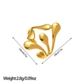 Vue détaillée de la bague irrégulière dorée en métal liquide avec poids et taille - Design Flux de Métal Liquide (JZ122) / Or