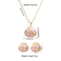 Detailed dimension guide for starfish and seashell necklace with earring jewelry set - Purple Seashell Style (TZ52) / Purple