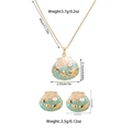 Detailed view of ocean-themed jewelry set specs with seashell and starfish motifs - Blue Seashell Style (TZ52) / Blue
