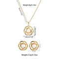 Detailed specs showing weights and dimensions of the heart pearl jewelry set - Spiral Floral Pearl Style (TZ61)