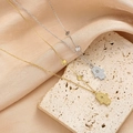 Collar mano de Fátima bohemio en oro y plata con colgante de cristal brillante - Estilo Amuleto Mano de Fátima