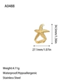 Golden stainless steel starfish pendant charm with waterproof and hypoallergenic design - Starfish Shape (A0488) / Gold