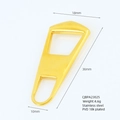 Especificaciones de tamaño detalladas del tirador de cremallera de acero inoxidable - Estilo Trapecio Dorado (36mm)
