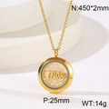 Collana in acciaio inox dorato con ciondolo 'Mãe' e perle regalo per festa della mamma - Colore Oro (KN35372-K)