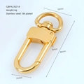 Detail showing 18k gold plated stainless steel lobster clasp with size measurements - Gold 36mm x 16mm(Oval)