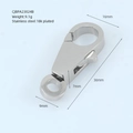 Detailed dimensions of 18K gold plated stainless steel lobster clasp for keychains - Silver 36mm x 16mm(Without D-ring)