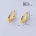 Especificaciones detalladas de pendientes en U dorados con medidas 22x25x3,5mm y peso de 11,2g - Dorado (U Sólida)