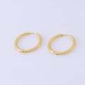 Strukturierte vergoldete Edelstahl-Creolen mit elegantem Diamantschliff-Finish - 23mm / Gold