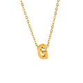 Collana in acciaio inossidabile placcato oro 18K con ciondolo a forma di lettera G - Lettera G / un solo ciondolo, senza catena