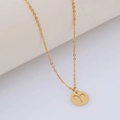 Minimalist gold Aries zodiac necklace with hollow circular pendant for women - Aries (With Chain) / Gold