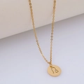 Elegant gold Leo zodiac necklace with hollow circular pendant and minimalist chain - Leo (With Chain) / Gold