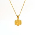 Collana minimalista in acciaio inossidabile placcato oro 18k con pendente a lettera Q - Stile Lettera Q (Con Catena)