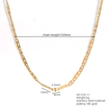 Collana in acciaio inossidabile placcato oro 18 carati con maglie a cuore vuote - Stile traforato a cuore (550-10) / Oro