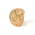 Men's vintage golden 50 Pesos coin ring featuring a Liberty Goddess relief design - 7 / Statue of Liberty