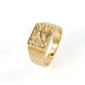Detailed macro view of the embossed golden eagle pattern on a vintage men's signet ring - 7 / Eagle