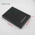 Schwarze Schmuckschachtel aus strukturierter Pappe, Maße 138mm x 97mm x 18mm - 138 X 97 X 18 MM / Schwarz