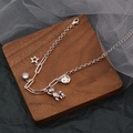 Grazioso bracciale in argento con ciondoli orsetto, smiley, stella e pietre zirconi - Combinazione Pendenti Orso Stella Sorriso (SL0031)
