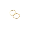 Minimalistische quadratische Gold-Creolen aus S925 Sterlingsilber mit 18K-Finish - Einstellbar Offen / Gold