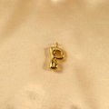 Polished gold bubble letter P pendant charm with a glossy balloon style metallic finish - Letter P / Gold