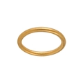 Anillo minimalista de 2mm en acero inoxidable mate con un acabado dorado sólido - US 5 / Dorado