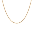 Collier chaîne box élégant de 1mm en acier inoxydable doré avec fermoir mousqueton - Chaîne Vénitienne (LL0048) / 40+5cm / Or