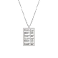 Collier avec pendentif boulier de style ethnique chinois en finition argent brillant - Argent