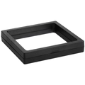 Zwarte vierkante PE-folie zwevende displaydoos met push-sluiting voor sieraden - 11x11cm / Zwart