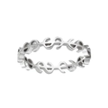 Bague signe dollar minimaliste en acier inoxydable poli argenté au style hip-hop - US 5 / Acier