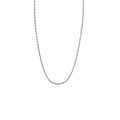 Collier chaîne corde en acier inoxydable argenté avec texture torsadée polie miroir - Ultra Fin / Argent