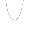 Élégant collier chaîne torsadée en acier inoxydable poli argenté pour femme - Petit / Argent