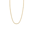 Elegante goldfarbene Kordelkette aus hochglanzpoliertem Titanstahl für Damen - Ultrafein / Gold