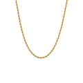 Klassische goldene gedrehte Seilkette Halskette aus Edelstahl für Damen Modeaccessoire - Klein / Gold