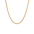 Poliertes goldfarbenes Edelstahl-Seilkette-Halsband mit eleganter gedrehter Struktur - Standardausführung / Gold