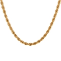 Poliertes Gold Kordelkette Halskette für Damen aus robustem Titanstahl - Extra Dicker Stil / Gold