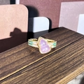 Vintage gouden open ring met paarse emaille kalebas en Chinese kanten details - Verstelbaar Open / Paarse Pompoen Gradiënt (JZ6248)