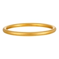Minimalist 24K gold plated matte bangle with 999 purity engraving on a white background - 58mm / Gold