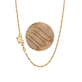 Elegant gold-plated stainless steel twisted chain necklace with a secure S-hook clasp - Twisted Chain Texture (LL0103) / Gold Long Style (45 plus 5cm)
