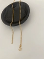 Collier en acier titane plaqué or 24K avec maillons étincelants gravés de motifs soleil - Style Chaîne de Tournesol (Fermoir M)