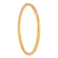 Minimalist matte gold-plated stainless steel bangle with brushed texture finish - Gold