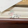 Close-up of double butterfly ring with enamel gradient wings and shimmering zircons - Gradient Double Butterfly Style (JZ0746A)