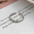 Macro di anello aperto in argento stile bambù con finitura vintage su sfondo libro - Stile Vintage Nodo di Bambù (JZ2263)