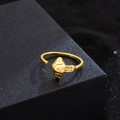 Schicker goldener verstellbarer Croissant Ring für Damen im modischen französischen Stil - Croissant-Stil(JZ0244) / Gold