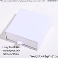 Especificaciones de tamaño para caja de joyería blanca tipo cajón de 9x9x3cm con textura - Estilo de Cajón Blanco Perlado (9*9*3)