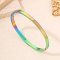 Minimalistische armband van titaniumstaal met kleurrijke iriserende afwerking - 4mm / Kleurrijk