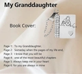 Silver book-shaped titanium steel necklace with heart hollow and engraved loving message - To My Granddaughter Style / Silver