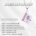Rose gold book necklace for Mom featuring an engraved Best Mom Ever emotional message - Mother Style / Silver