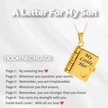 Golden titanium steel book locket necklace with My Little Her engraving for women - Boy Style-Hero / Gold