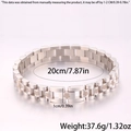 Detailed view of titanium steel bracelet with flower pattern and watchband link design - Steel