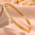 Elegante bracciale in acciaio inossidabile placcato oro con motivo geometrico - Stile Rombo / 4mm / Oro