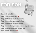 Collana con ciondolo a libro in argento con incisione My Little Star per figlio - Stile Figlio-Stella / Argento